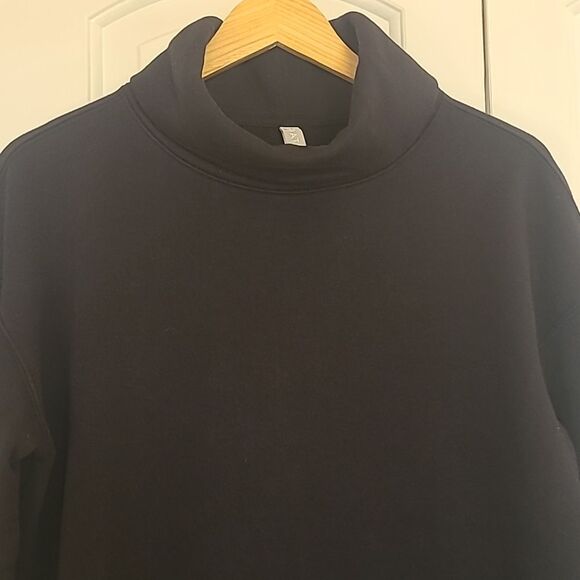 Athleta 24/7 Funnel Neck Sweatshirt Black Size S - Picture 3 of 13